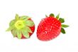 Two fresh and tasty strawberries
