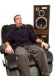 Caucasian Man Listening To Music