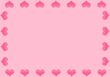 Background with hearts of pink color