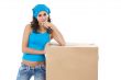 Woman with box