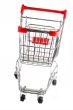 Silver shopping trolley
