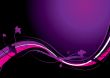abstract floral purple