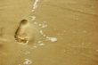 Footprint on sand