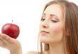 woman with apple