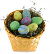 Easter Eggs in Yellow Basket