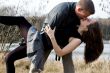 Young couple kissing