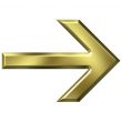 3D Golden Arrow