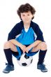 Child with soccer ball
