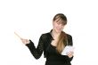 girl with pencil and notebook