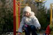 merry child on playground