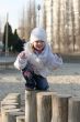 merry child on playground