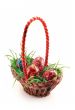 Three Easter colored eggs