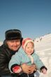 Father and little daughter