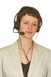 Young woman with headset