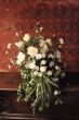 White flowers in ancient interior