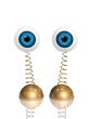 Souvenir - two 3d glass eyes on a spring