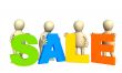 Four 3d persons, making of letters a word sale