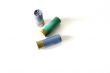 three patrons for hunt handgun on white