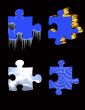 Symbols - fire, an ice, air, water.