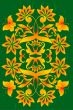 Grunge floral background. Vector illustration.