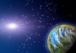 Planets in a space.