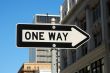 One way road sign