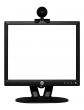 Isolated LCD Computer Monitor with Webcam (with Clipping Paths)