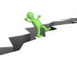 3d puppet, balancing at edge of a precipice