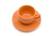 peachy tea cup on top