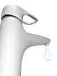 faucet and a drop