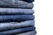 stack of blue jeans