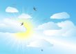 sky and sun / vector background