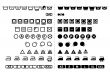 washing symbols / black and white / vector