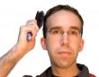 Man Brushing His Hair