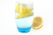 Lemon in water.