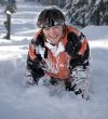 A lifestyle image of snowboarder after incide