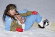 health lifestyle image of teens snowboarder girl