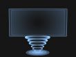 3d digital screen with a support from rings