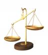 Scales with cup, which has weighed down another