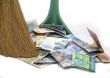 Money and broom