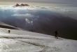 Telemark skiers on ascent of Mt Baker