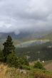 Rainbow above mountains