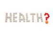 Tablet inscription `HEALTH?`.