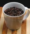 coffee beans on a cup