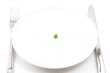 single pea on a plate