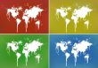 World ink splatter illustration with backgrounds