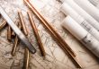 Close up of a blueprint