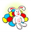 bunny and easter eggs
