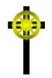 Cross with glowing star