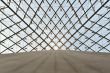 Glass dome of a pyramid in the Louvre